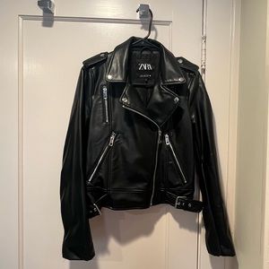 Zara faux leather jacket
